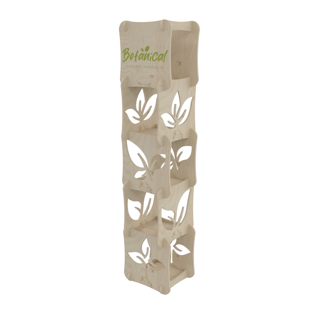 Yaprak Desenli Plywood Teşhir Standı (LEAF) - Görsel 5