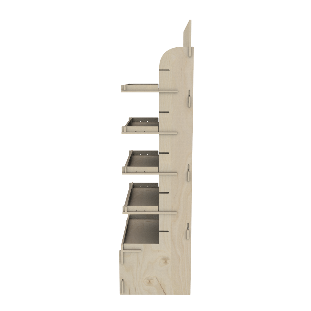 Raflı Modüler Plywood Teşhir Standı (MODULAR) - Görsel 8