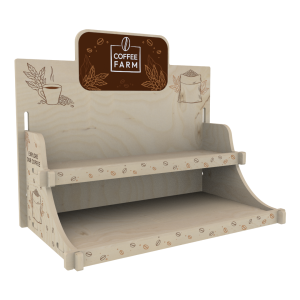 Plywood Tezgah Üstü Teşhir Standı 04366