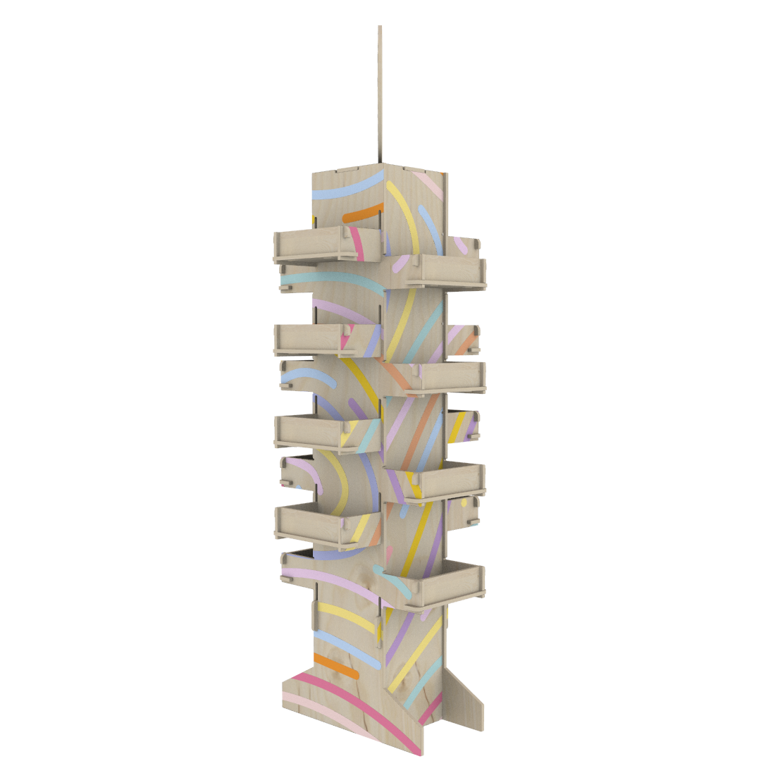 4 Yüzlü Plywood Teşhir Standı (SQUARE) - Görsel 5