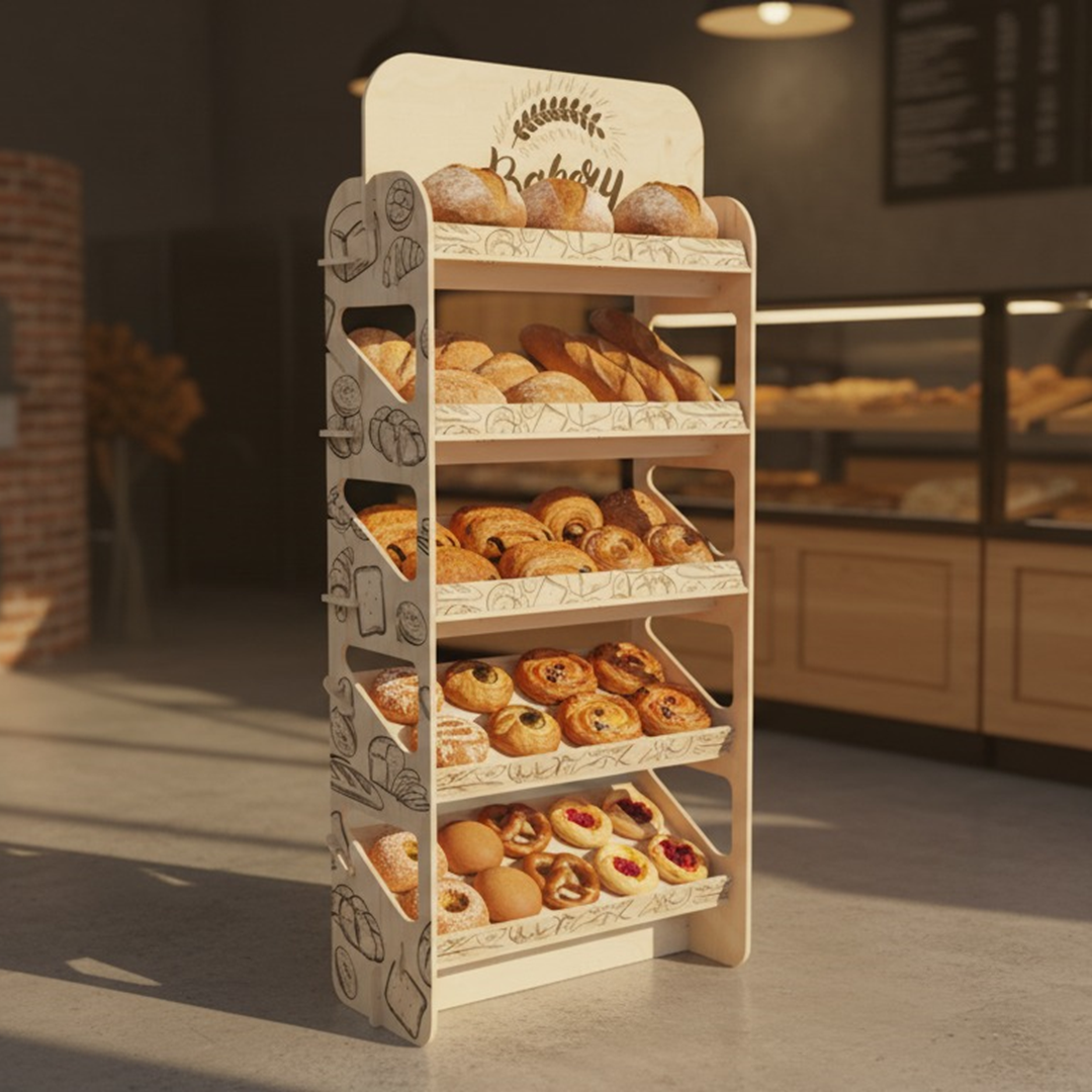Modüler Plywood Raflı Teşhir Ünitesi (SHELVE) - Görsel 9
