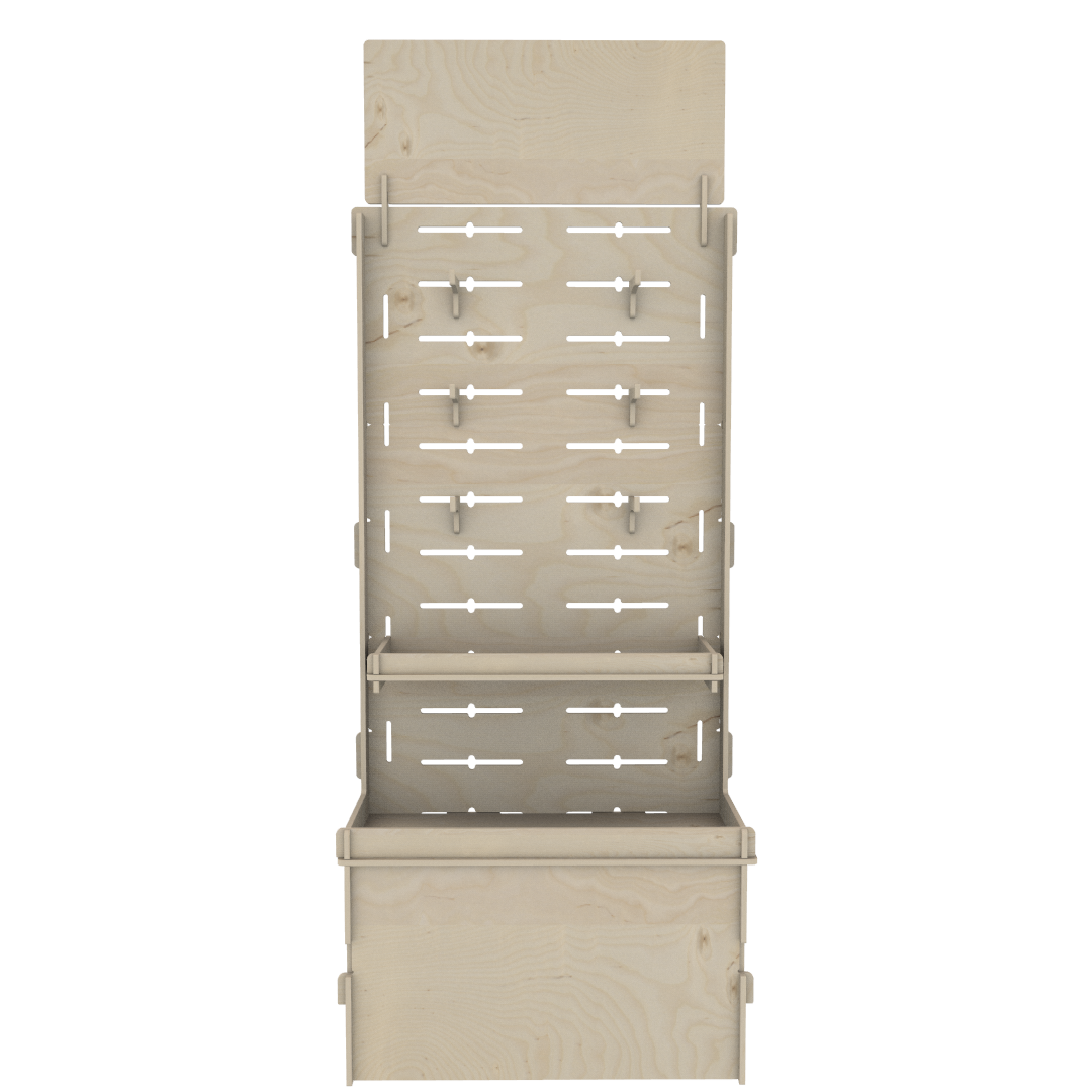 Yuvalı Panelli Plywood Teşhir Standı (SLOT) - Görsel 4