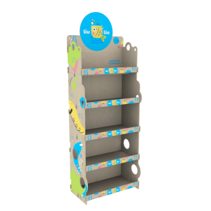 5 Raflı Eğlenceli Tasarım Plywood Teşhir Standı (FUN)