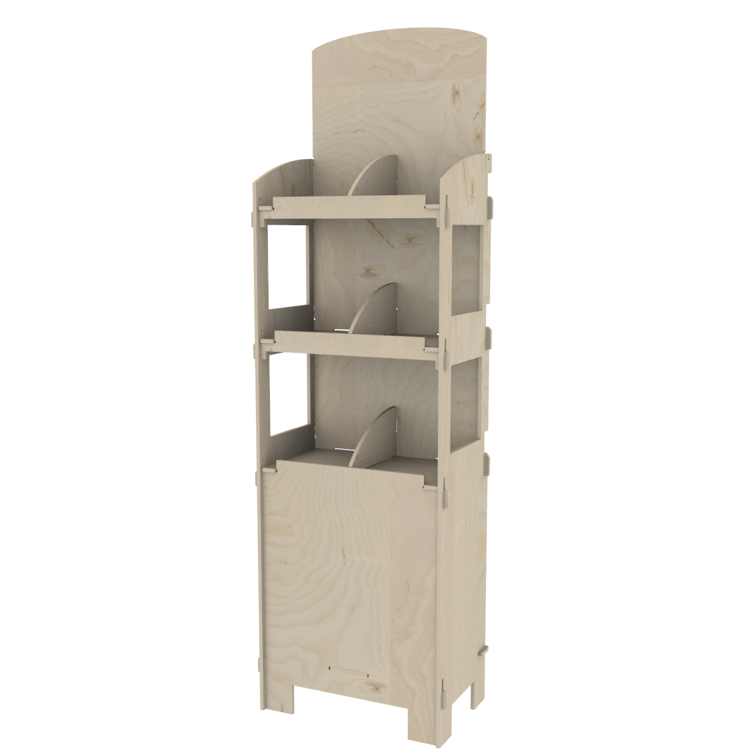 Orta Bölmeli Plywood Teşhir Standı (DIVIDER) - Görsel 6