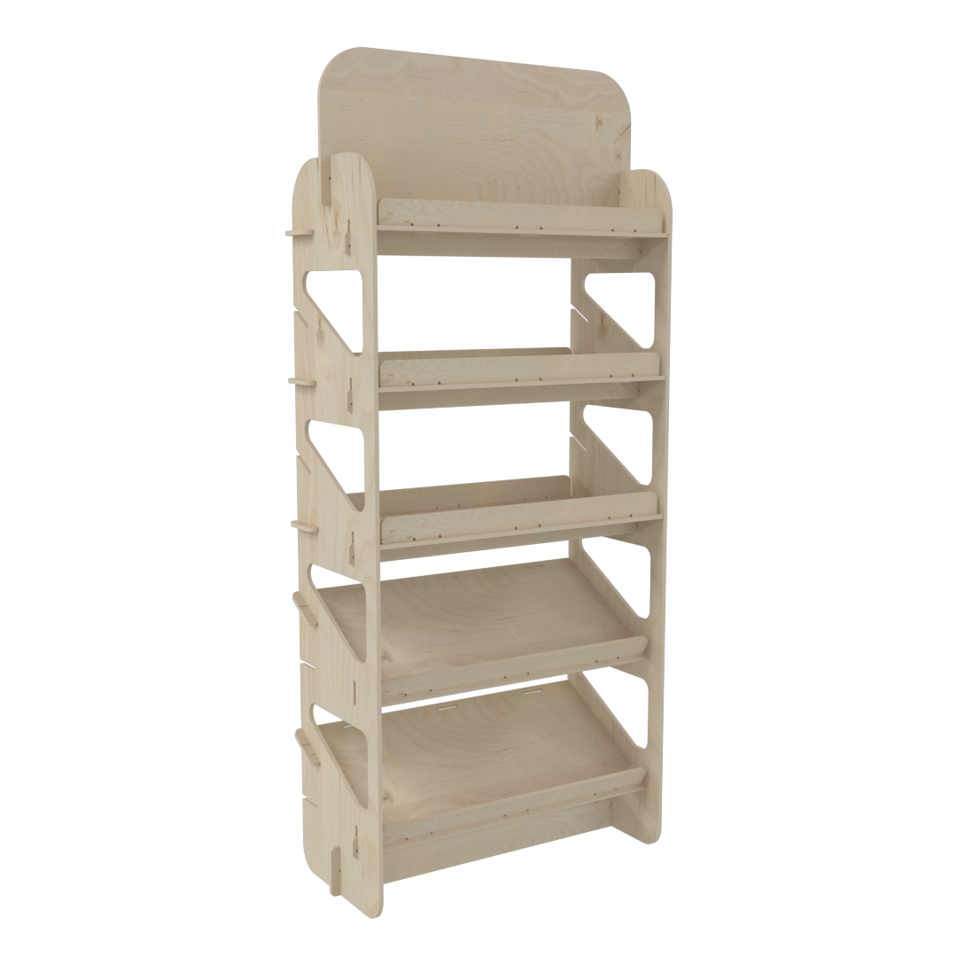 Modüler Plywood Raflı Teşhir Ünitesi (SHELVE) - Görsel 2