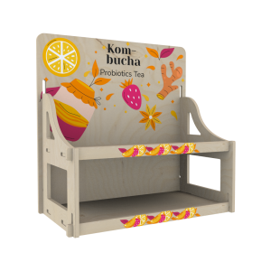 Plywood Tezgah Üstü Teşhir Standı 04367