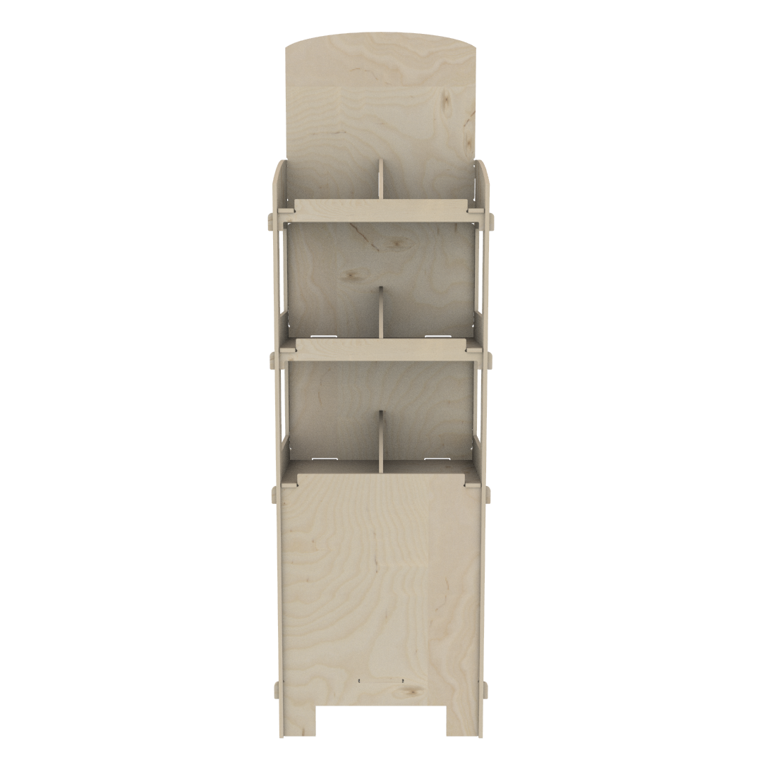Orta Bölmeli Plywood Teşhir Standı (DIVIDER) - Görsel 3