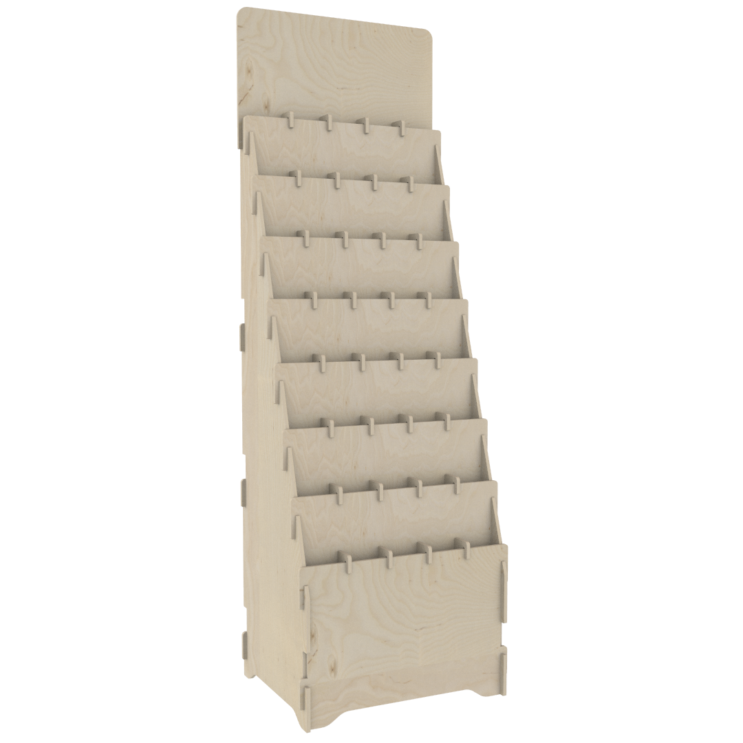 40 Gözlü Plywood Teşhir Standı (COMPARTMENT 40) - Görsel 2