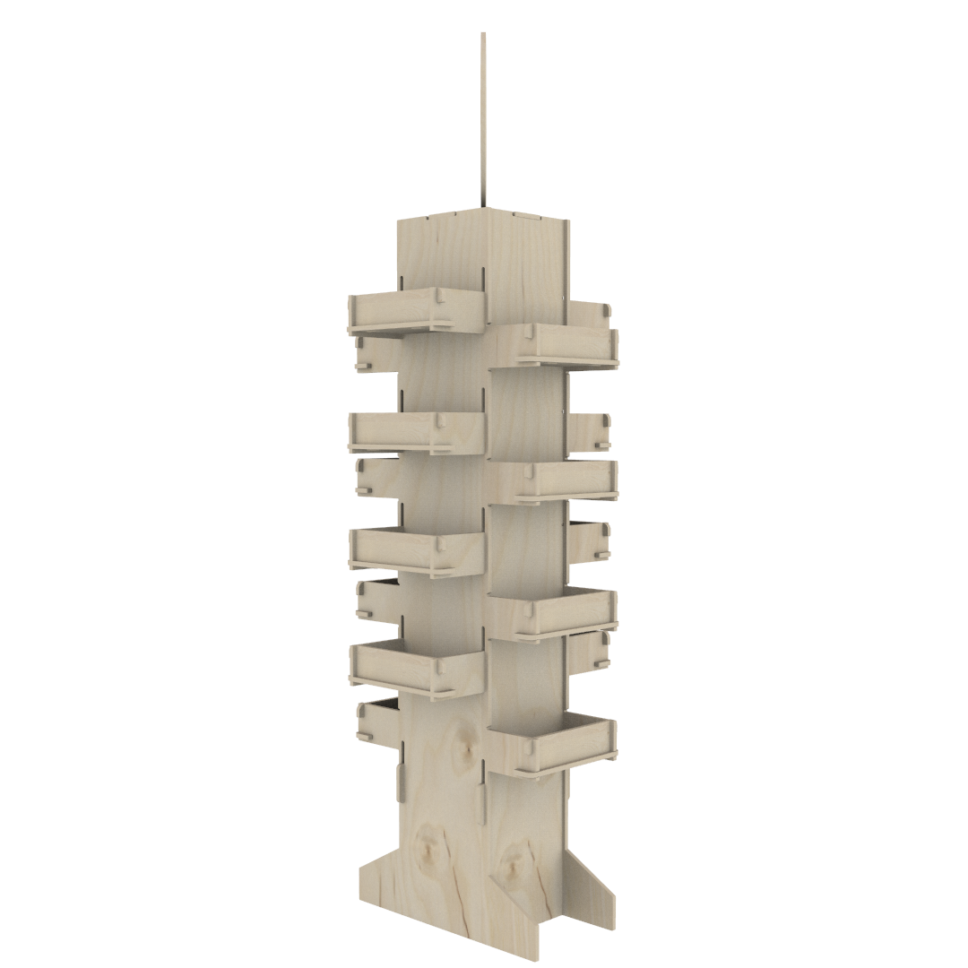 4 Yüzlü Plywood Teşhir Standı (SQUARE) - Görsel 6