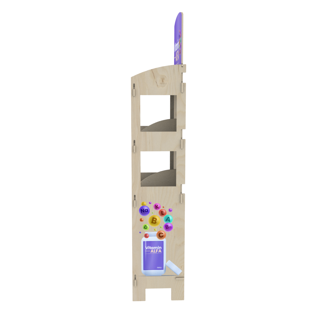 Orta Bölmeli Plywood Teşhir Standı (DIVIDER) - Görsel 7