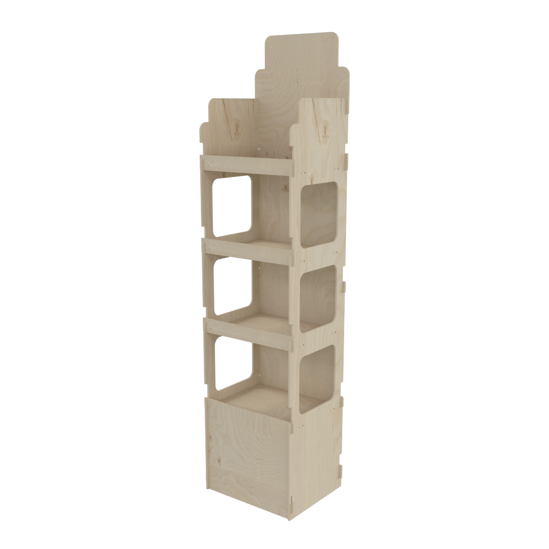 4 Raflı Açık Plywood Teşhir Standı (OPEN) - Görsel 6