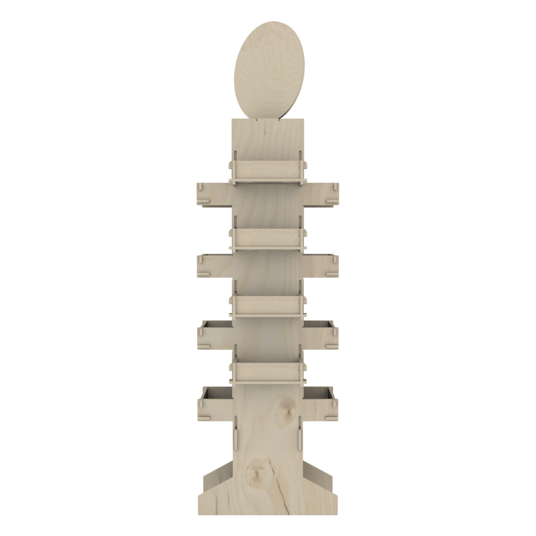 4 Yüzlü Plywood Teşhir Standı (SQUARE) - Görsel 4