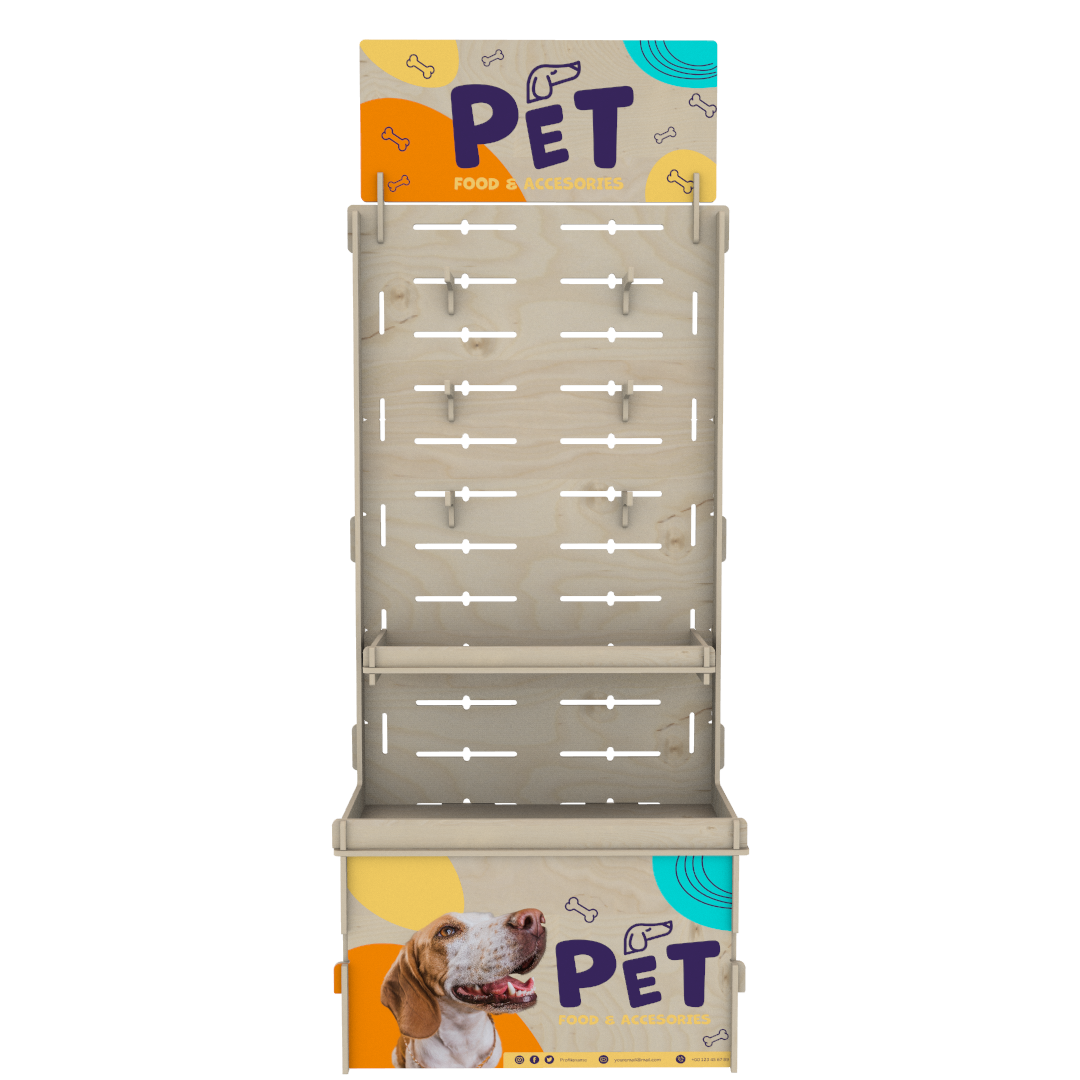 Yuvalı Panelli Plywood Teşhir Standı (SLOT) - Görsel 3