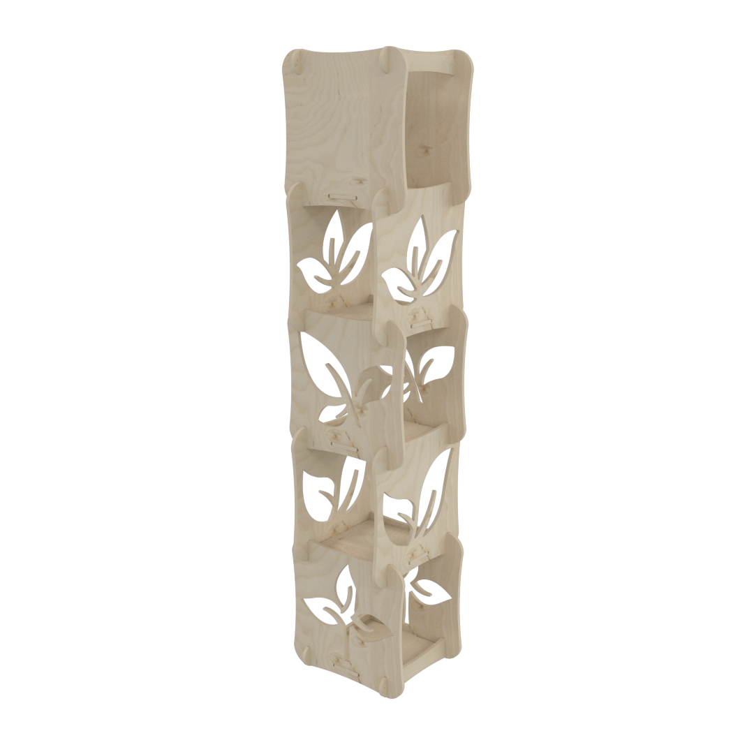 Yaprak Desenli Plywood Teşhir Standı (LEAF) - Görsel 6