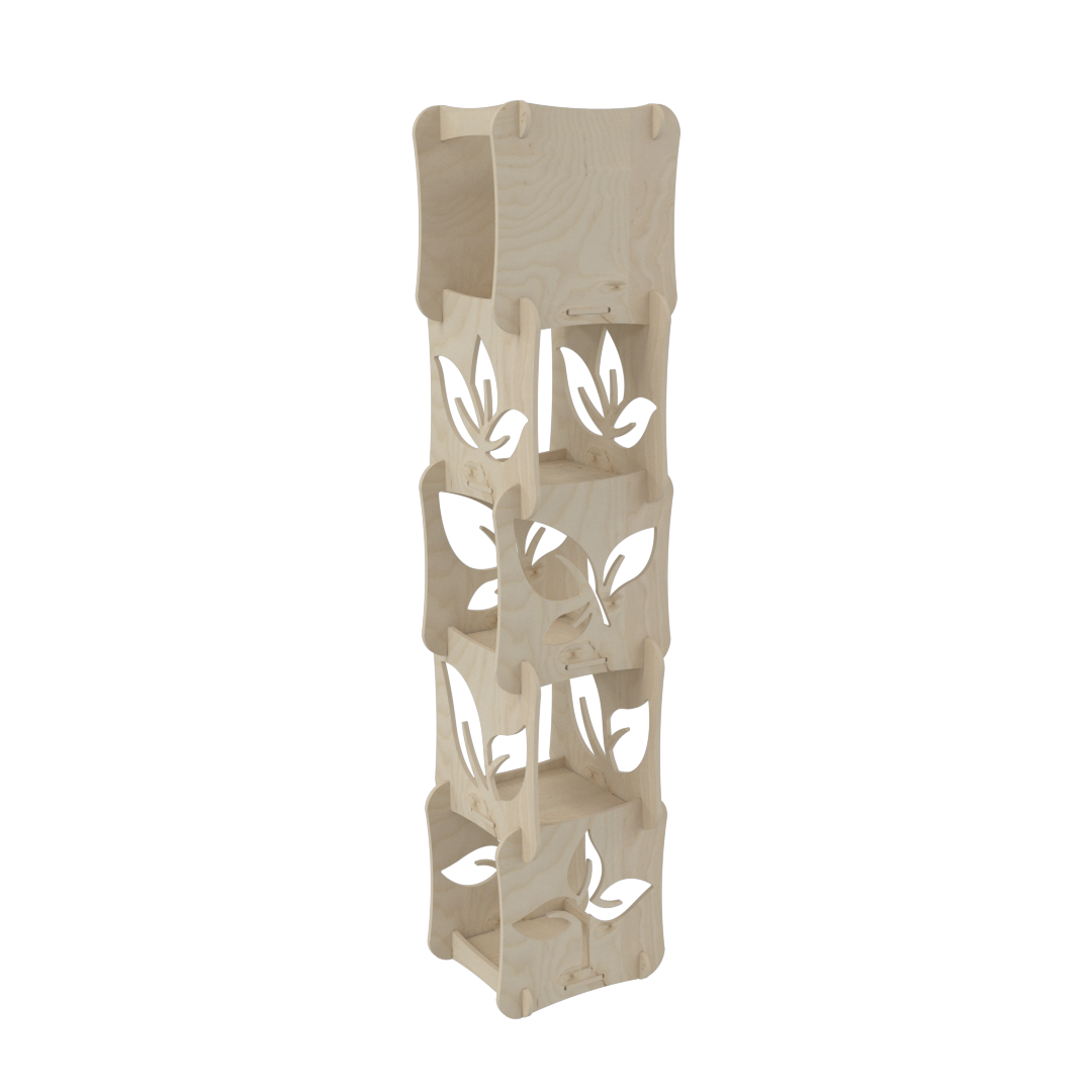 Yaprak Desenli Plywood Teşhir Standı (LEAF) - Görsel 2