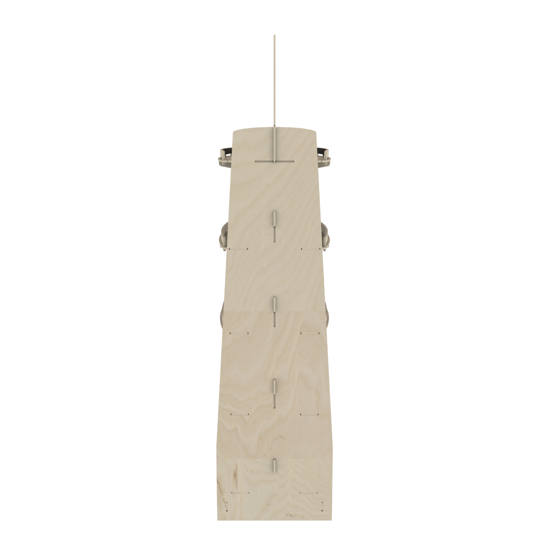 Çift Taraflı Oval Raflı Plywood Teşhir Standı (DOUBLE) - Görsel 8