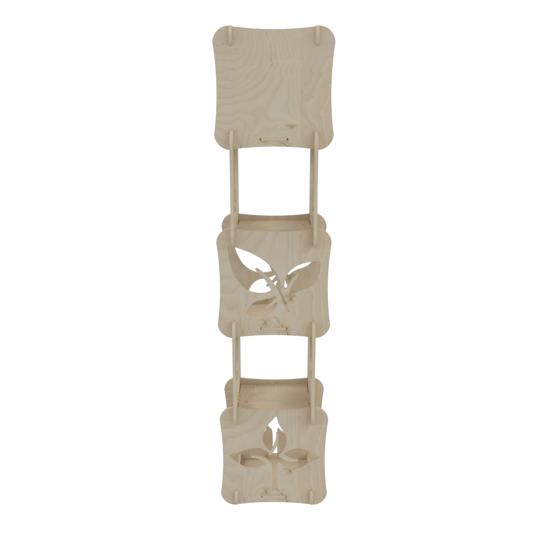 Yaprak Desenli Plywood Teşhir Standı (LEAF) - Görsel 4