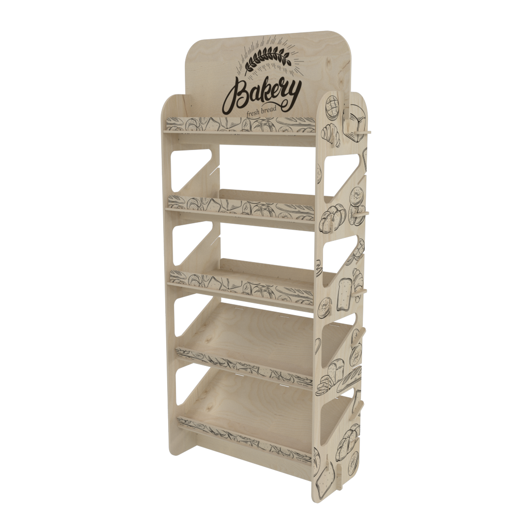 Modüler Plywood Raflı Teşhir Ünitesi (SHELVE) - Görsel 5