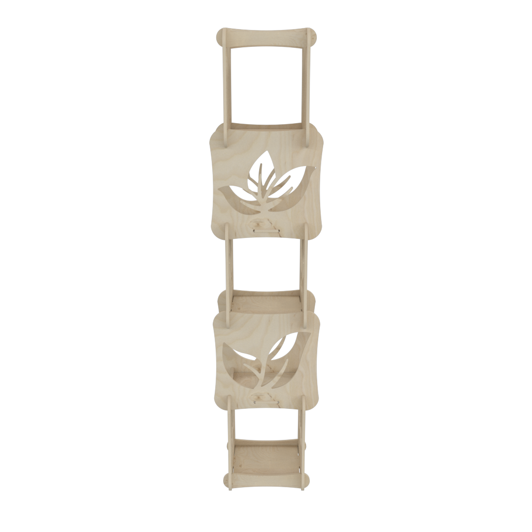 Yaprak Desenli Plywood Teşhir Standı (LEAF) - Görsel 7