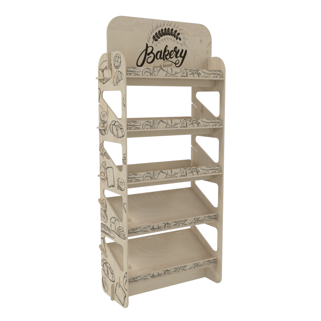 Modüler Plywood Raflı Teşhir Ünitesi (SHELVE)